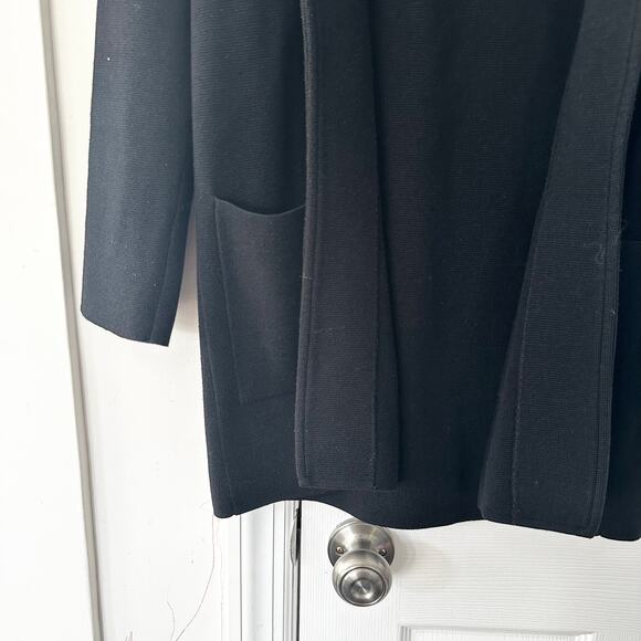 J Crew Black Sophie J0244 Open Front Relaxed Fit Blazer Sweater Jacket Small - Picture 4 of 10